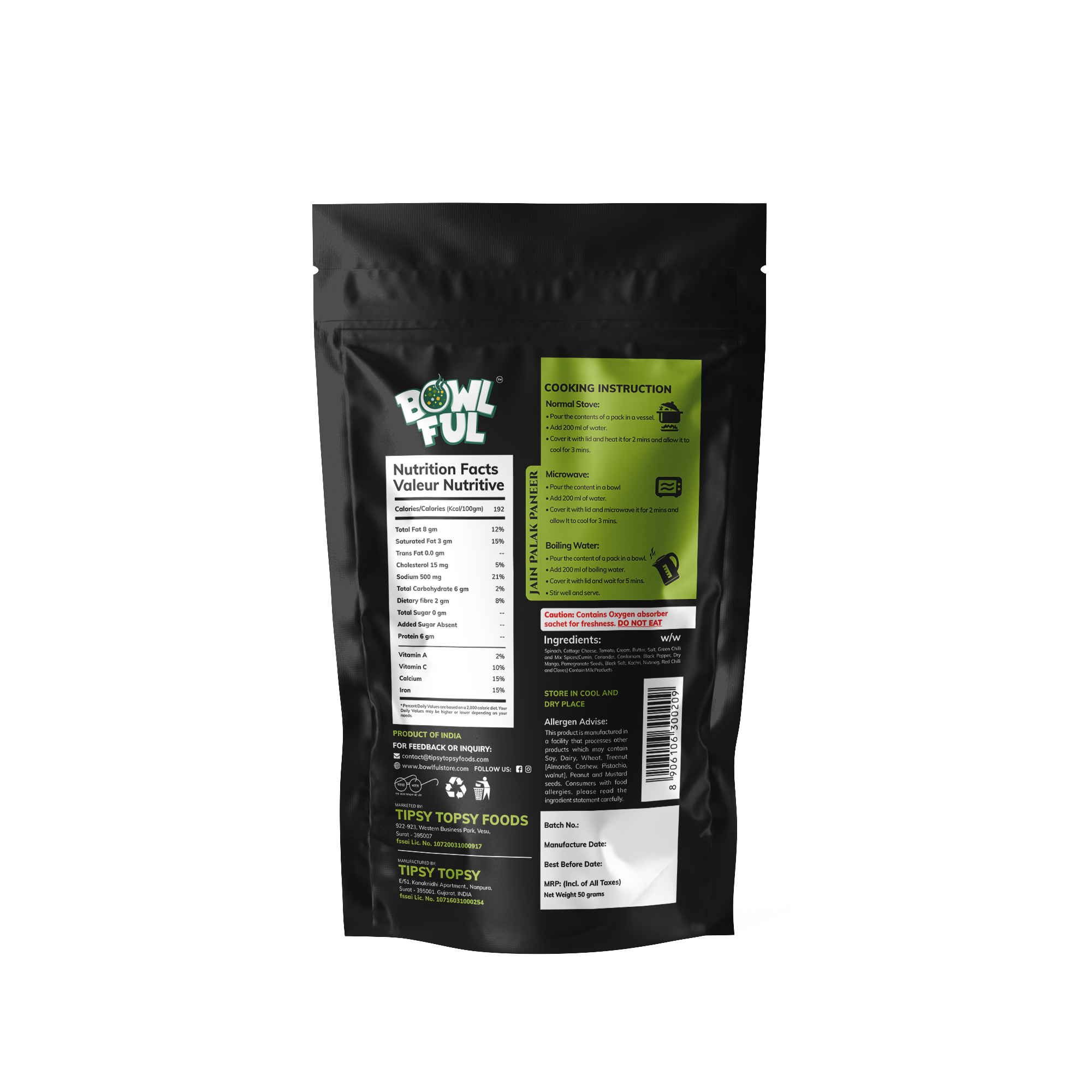 Palak Paneer Jain Pack Of 4