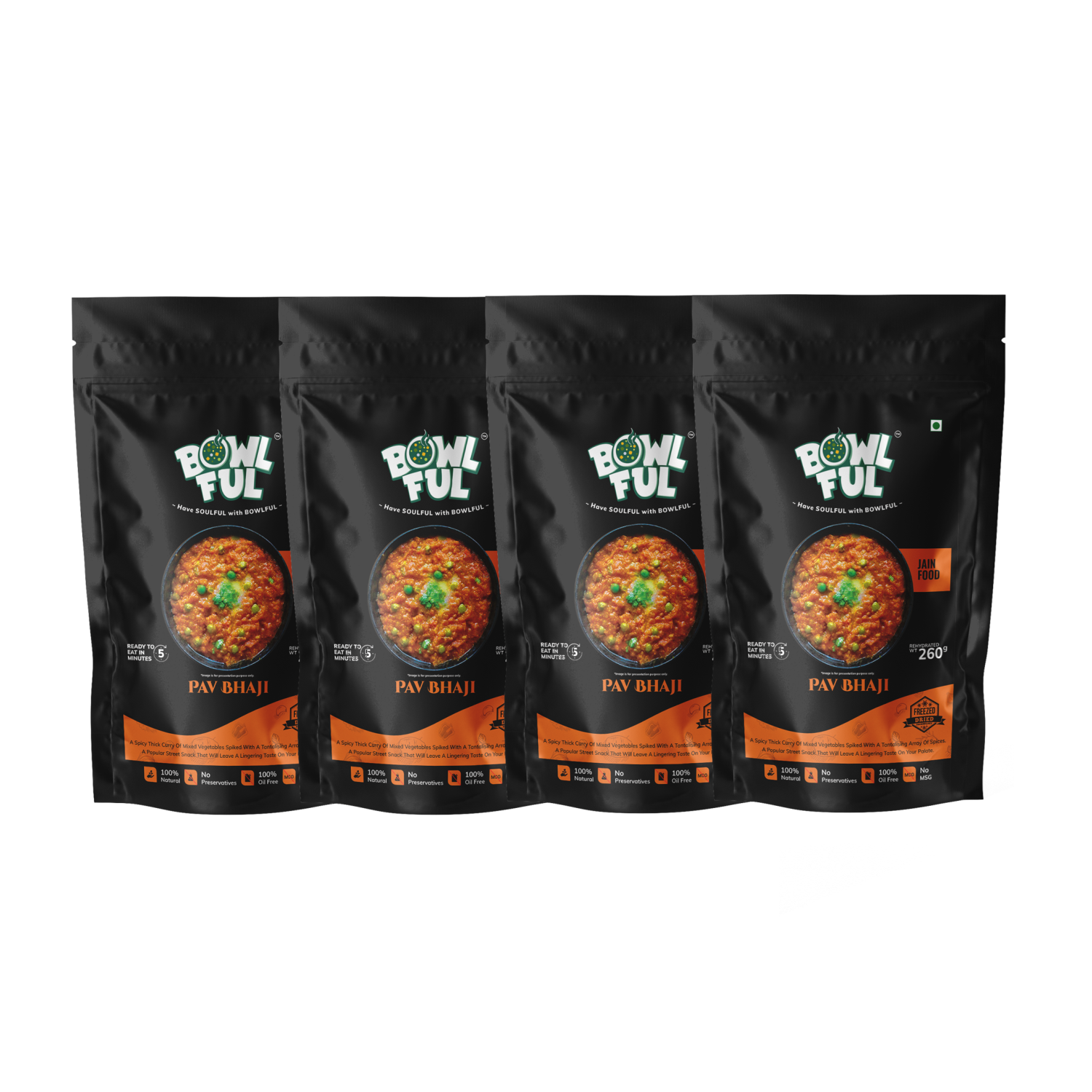 Pav Bhaji Jain Pack Of 4
